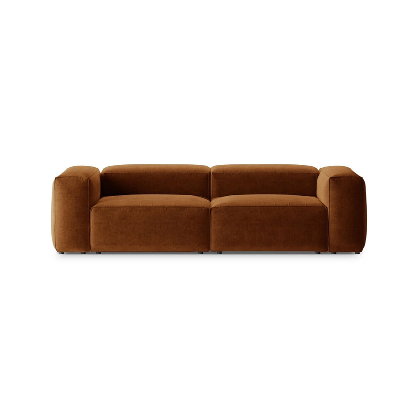 Bergamo 3-Sitzer Sofa aus Strukturierter Stoff in Ziegelstein (Liberty 9), 264x108x70 cm von Cosmopolitan Design – Bild 1