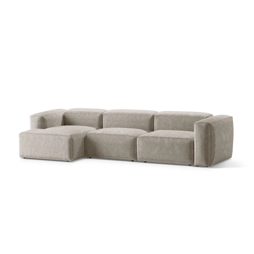 Bergamo 4-Sitzer Ecksofa, Linke Seite, aus Cord oder Strukturstoff, 344x152x70 cm von Cosmopolitan Design – Bild 4