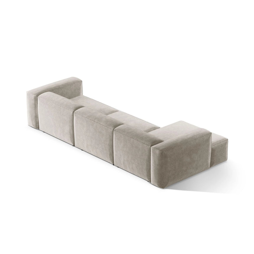 Bergamo 4-Sitzer Ecksofa, Linke Seite, aus Cord oder Strukturstoff, 344x152x70 cm von Cosmopolitan Design – Bild 5