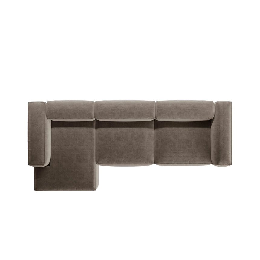 Bergamo 4-Sitzer Ecksofa, Linke Seite, aus Strukturierter Stoff in Cappuccino (Liberty 5), 344x152x70 cm von Cosmopolitan Design – Bild 6