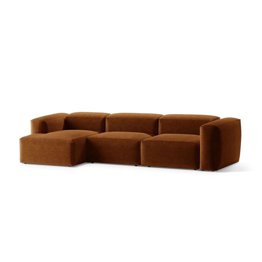 Bergamo 4-Sitzer Ecksofa, Linke Seite, aus Strukturierter Stoff in Ziegelstein (Liberty 9), 344x152x70 cm von Cosmopolitan Design – Bild 4