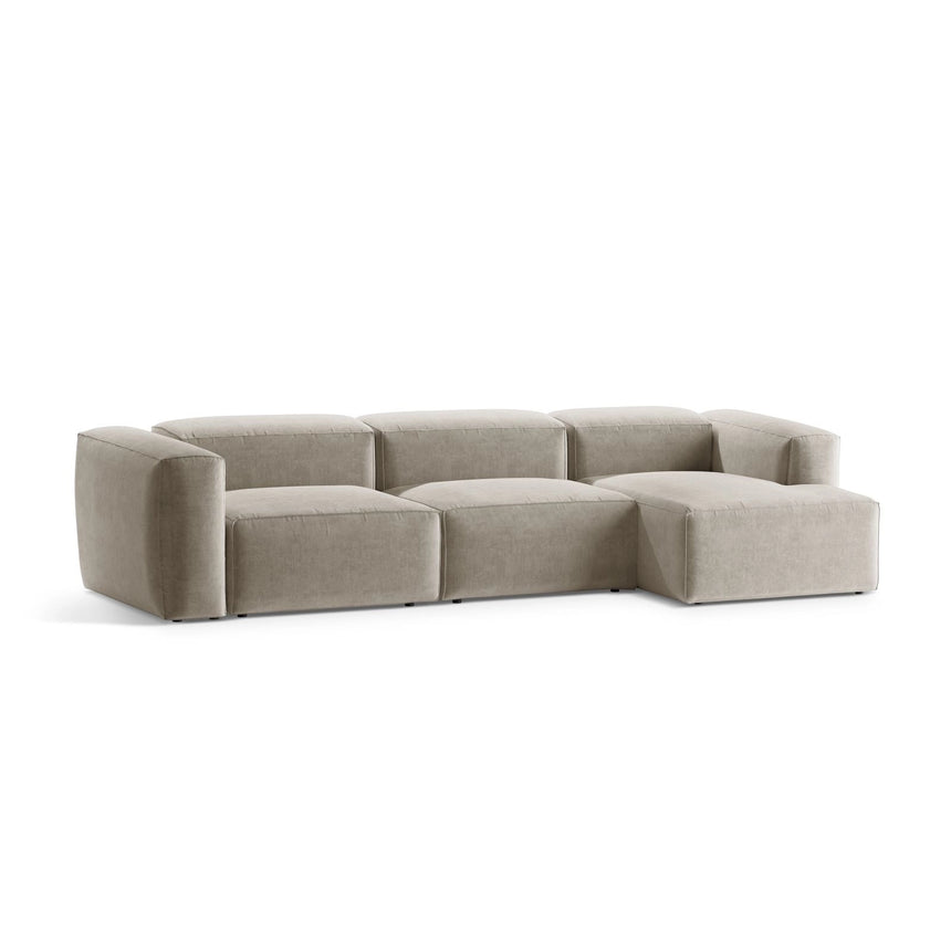 Bergamo 4-Sitzer Ecksofa, Rechte Seite, aus Strukturierter Stoff in Beige (Liberty 2), 344x152x70 cm von Cosmopolitan Design – Bild 4