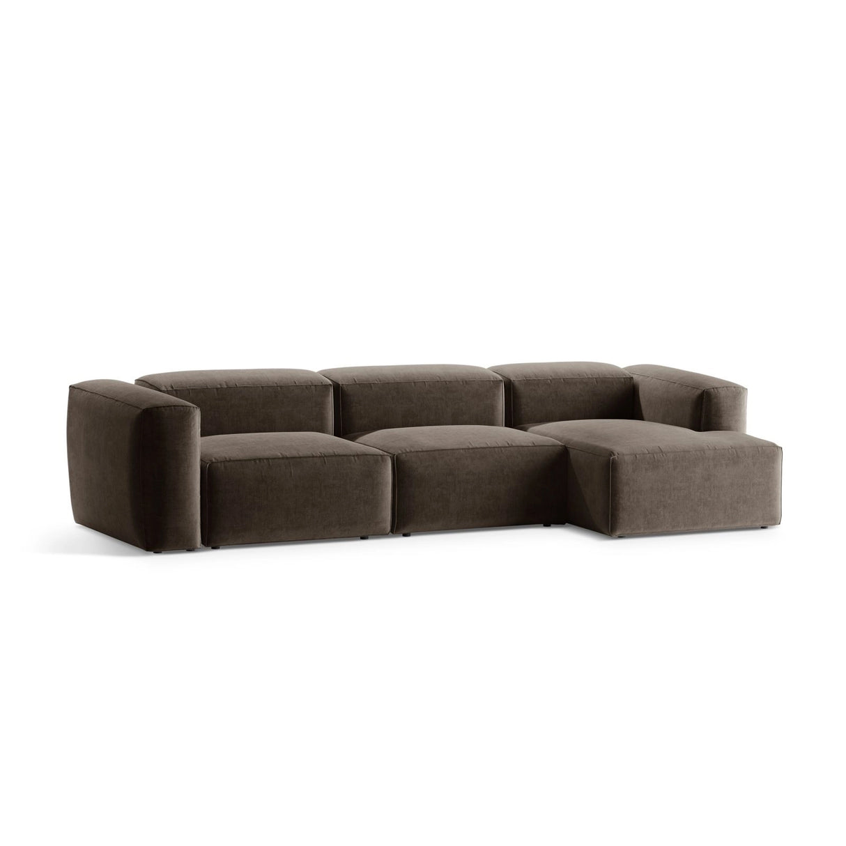 Bergamo 4-Sitzer Ecksofa, Rechte Seite, aus Strukturierter Stoff in Cappuccino (Liberty 5), 344x152x70 cm von Cosmopolitan Design – Bild 4