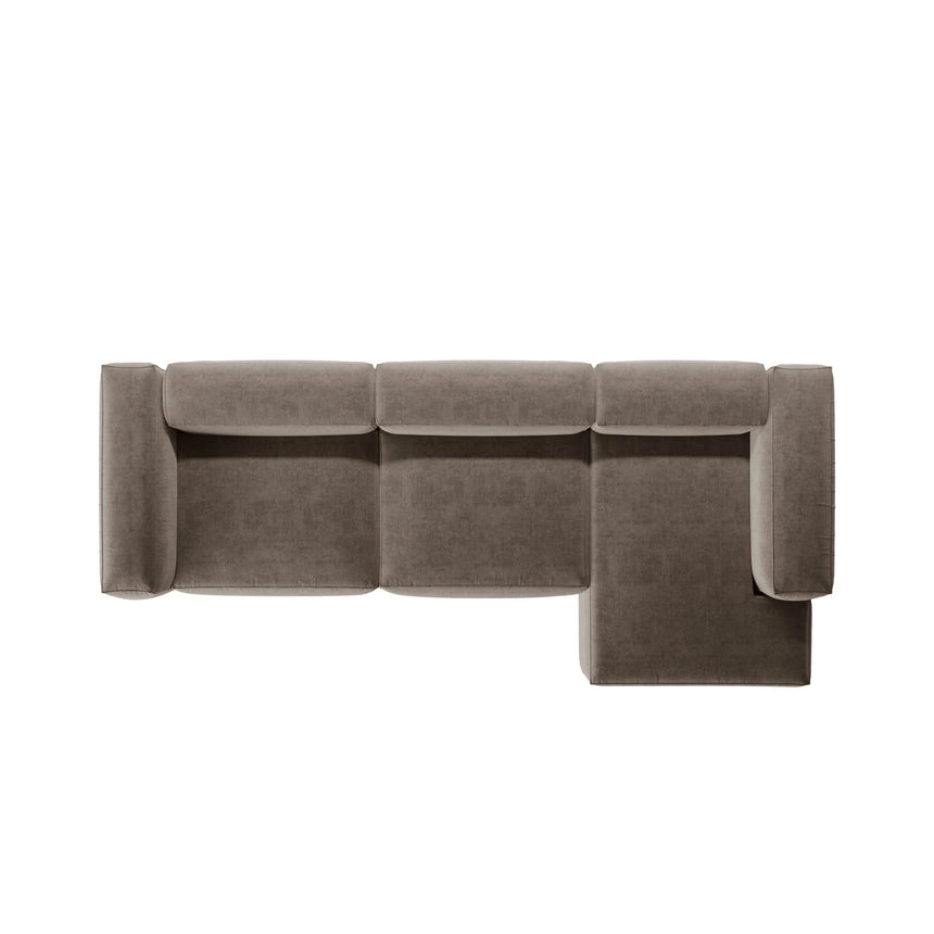 Bergamo 4-Sitzer Ecksofa, Rechte Seite, aus Strukturierter Stoff in Cappuccino (Liberty 5), 344x152x70 cm von Cosmopolitan Design – Bild 6