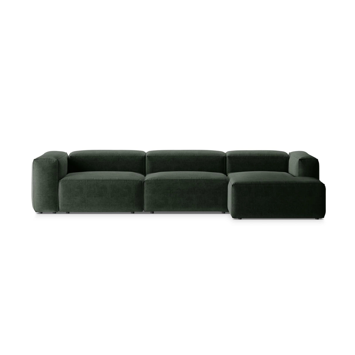 Bergamo 4-Sitzer Ecksofa, Rechte Seite, aus Strukturierter Stoff in Moosgrün (Liberty 12), 344x152x70 cm von Cosmopolitan Design – Bild 1