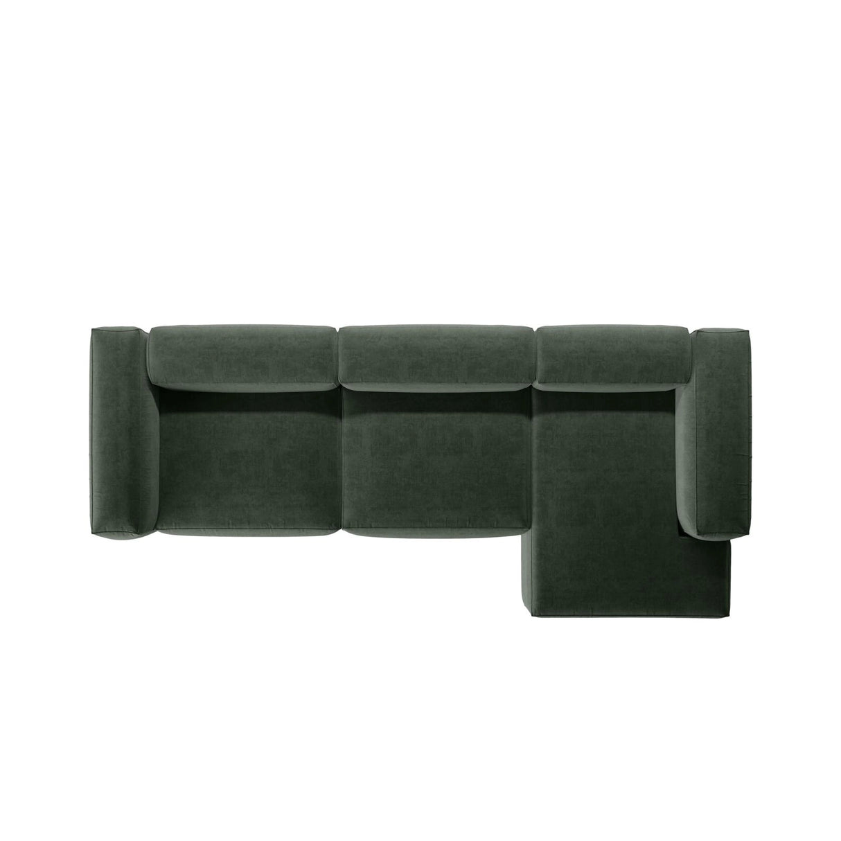 Bergamo 4-Sitzer Ecksofa, Rechte Seite, aus Strukturierter Stoff in Moosgrün (Liberty 12), 344x152x70 cm von Cosmopolitan Design – Bild 6