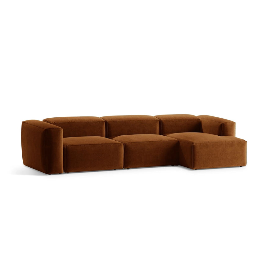 Bergamo 4-Sitzer Ecksofa, Rechte Seite, aus Strukturierter Stoff in Ziegelstein (Liberty 9), 344x152x70 cm von Cosmopolitan Design – Bild 4