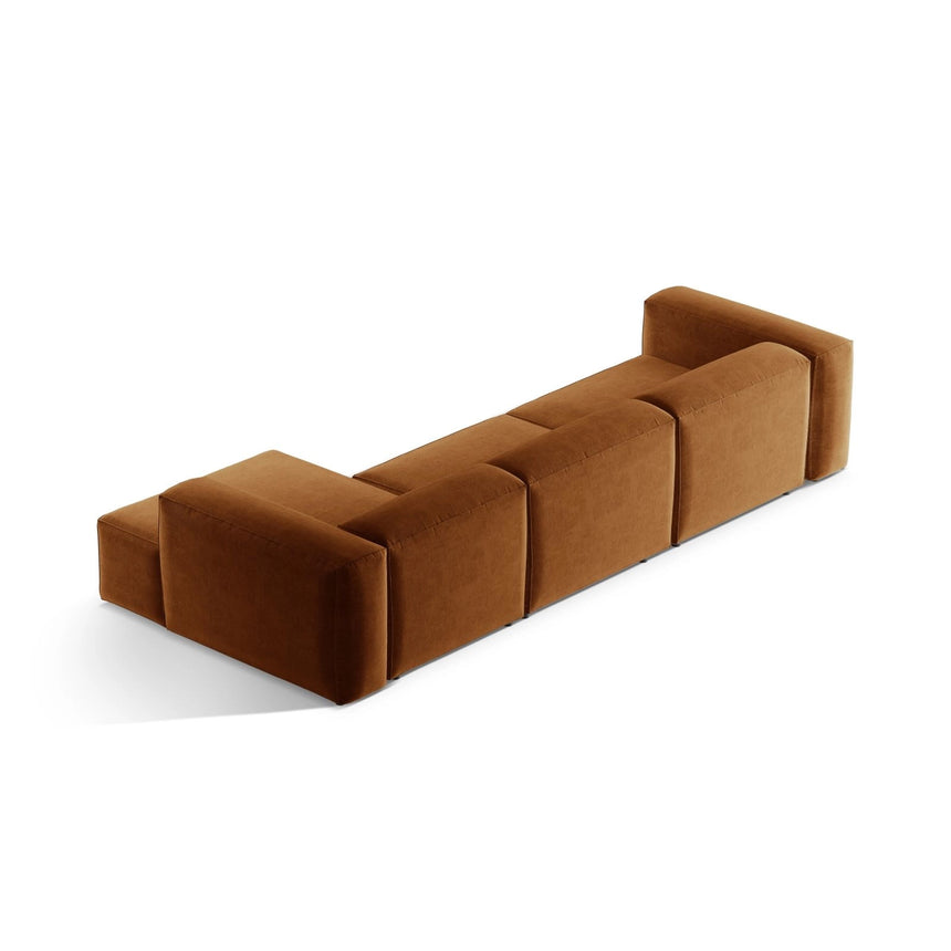 Bergamo 4-Sitzer Ecksofa, Rechte Seite, aus Strukturierter Stoff in Ziegelstein (Liberty 9), 344x152x70 cm von Cosmopolitan Design – Bild 5