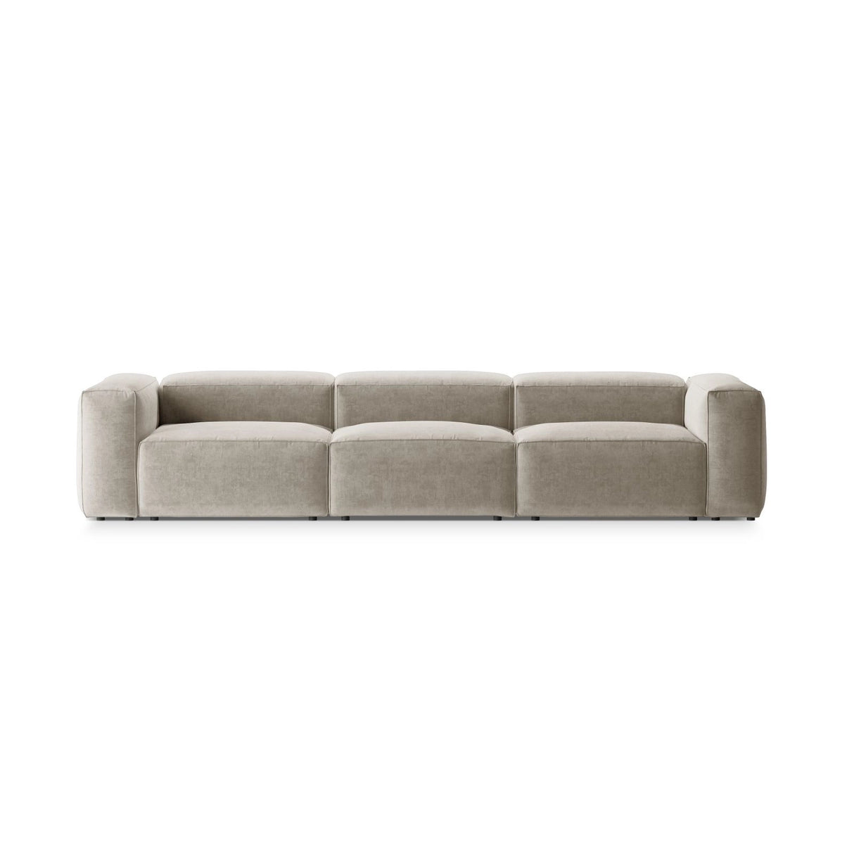 Bergamo 4-Sitzer Sofa aus Strukturierter Stoff in Beige (Liberty 2), 364x108x70 cm von Cosmopolitan Design – Bild 1