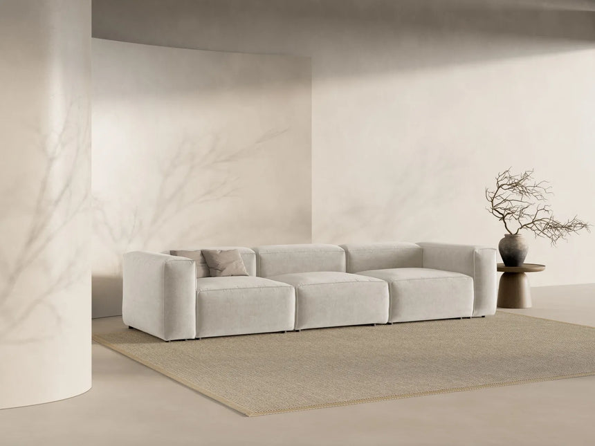 Bergamo 4-Sitzer Sofa aus Strukturierter Stoff in Beige (Liberty 2), 364x108x70 cm von Cosmopolitan Design – Bild 2