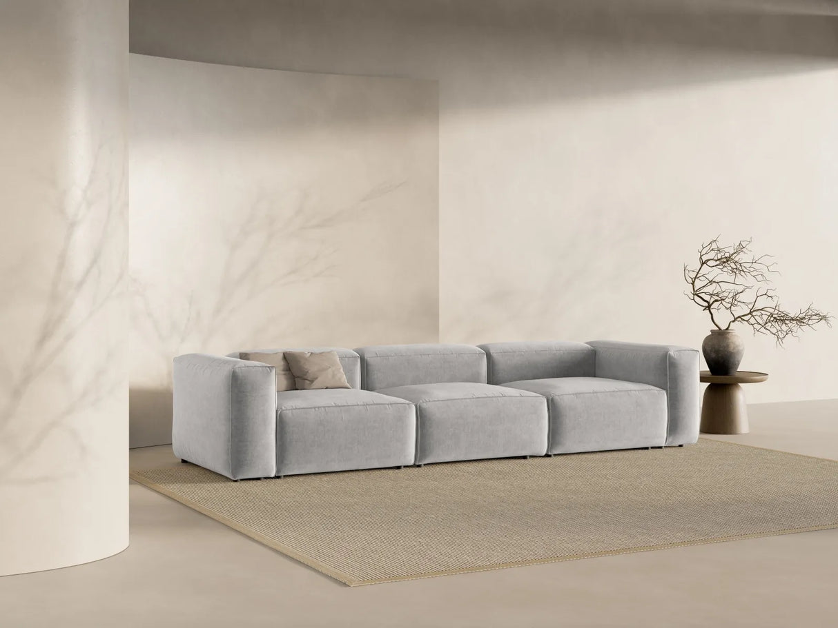 Bergamo 4-Sitzer Sofa aus Strukturierter Stoff in Hellgrau (Liberty 18), 364x108x70 cm von Cosmopolitan Design – Bild 2