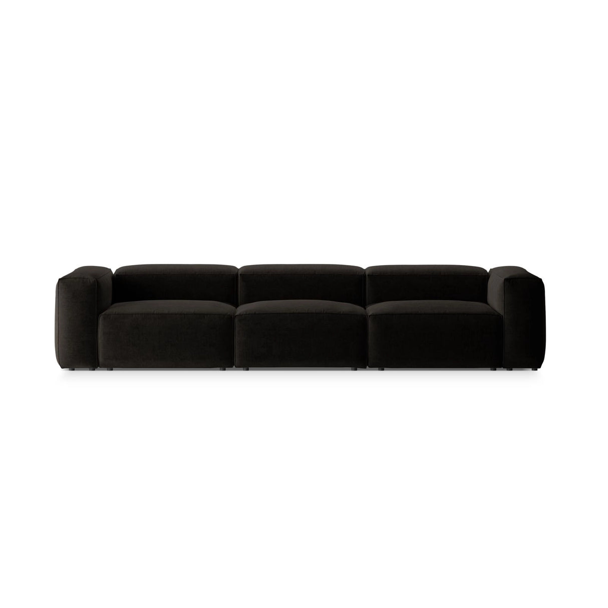 Bergamo 4-Sitzer Sofa aus Strukturierter Stoff in Schwarz (Liberty 22), 364x108x70 cm von Cosmopolitan Design – Bild 1