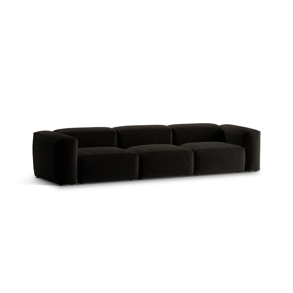 Bergamo 4-Sitzer Sofa aus Strukturierter Stoff in Schwarz (Liberty 22), 364x108x70 cm von Cosmopolitan Design – Bild 4