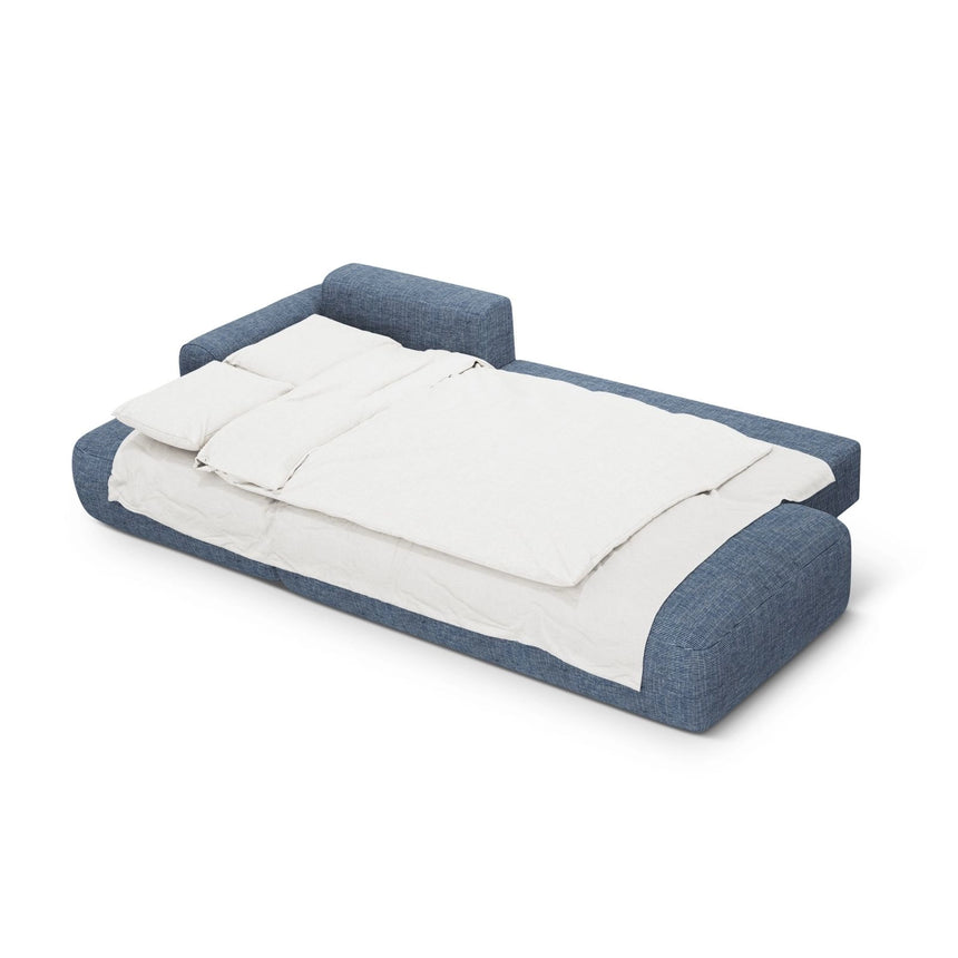 Calma 5-Sitzer Ecksofa mit Schlaffunktion und Stauraum, Linke Seite, aus Strukturierter Stoff in Sunflower Melange (Baltimore Mostaza), 275x142x84 cm von Cosmopolitan Design – Bild 4