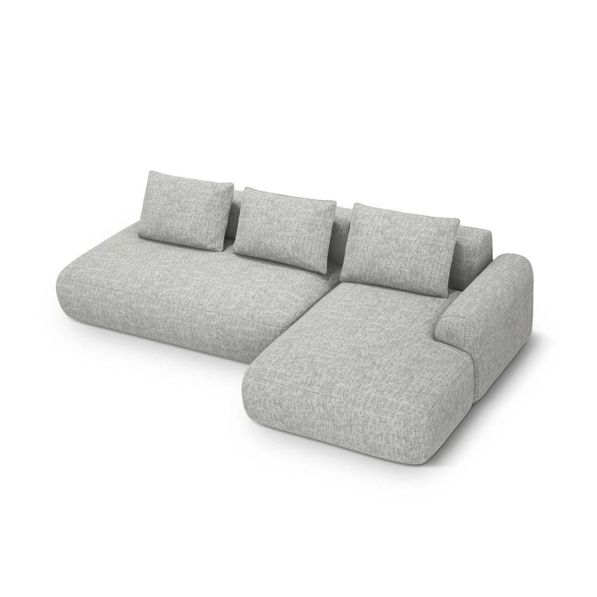 Calma 5-Sitzer Ecksofa mit Schlaffunktion und Stauraum, Rechte Seite, aus Strukturierter Stoff in Olive (Baltimore Pistachio), 275x142x84 cm von Cosmopolitan Design – Bild 1