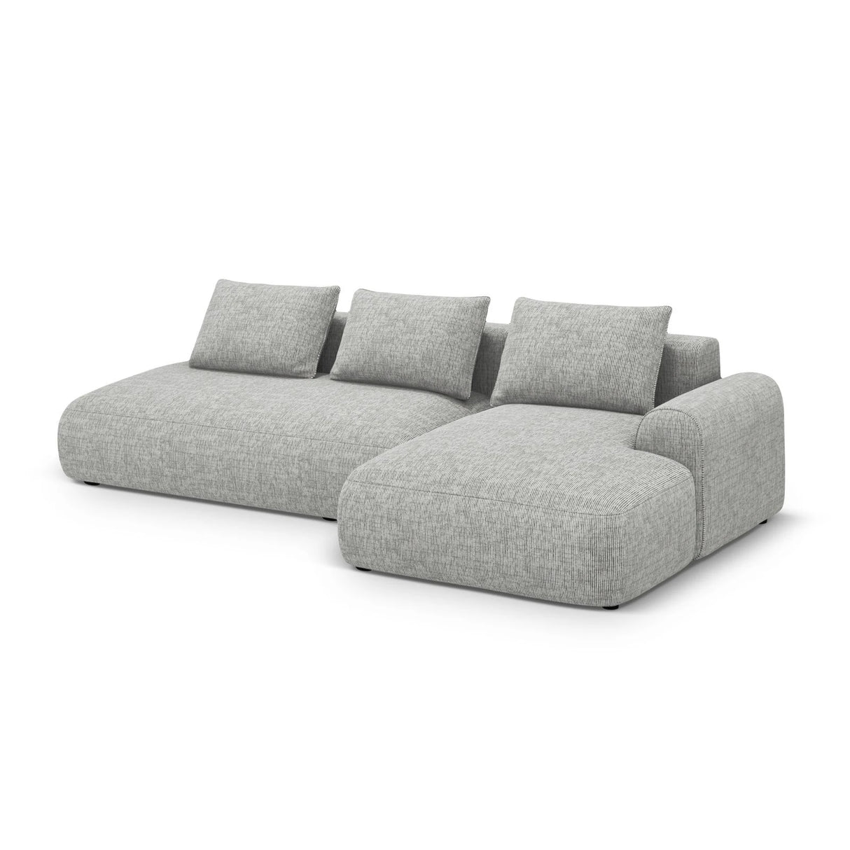 Calma 5-Sitzer Ecksofa mit Schlaffunktion und Stauraum, Rechte Seite, aus Strukturierter Stoff in Olive (Baltimore Pistachio), 275x142x84 cm von Cosmopolitan Design – Bild 3