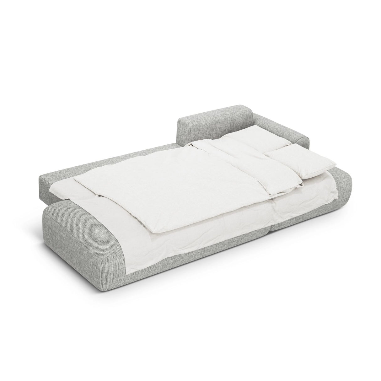 Calma 5-Sitzer Ecksofa mit Schlaffunktion und Stauraum, Rechte Seite, aus Strukturierter Stoff in Olive (Baltimore Pistachio), 275x142x84 cm von Cosmopolitan Design – Bild 4