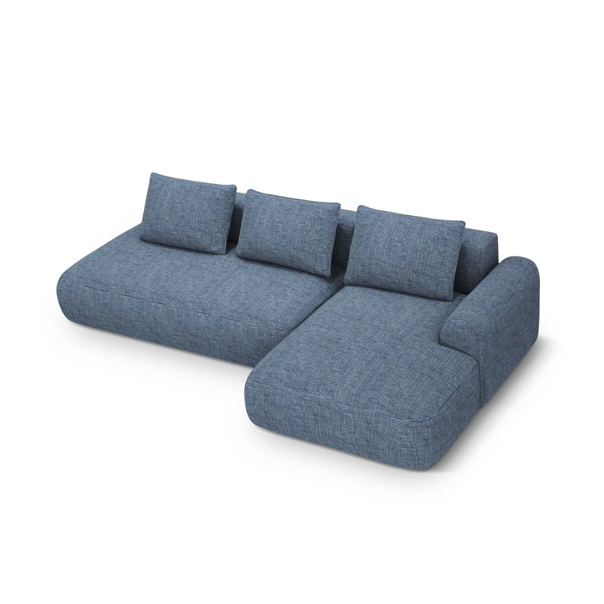 Calma 5-Sitzer Ecksofa mit Schlaffunktion und Stauraum, Rechte Seite, aus Strukturierter Stoff in Sunflower Melange (Baltimore Mostaza), 275x142x84 cm von Cosmopolitan Design – Bild 1