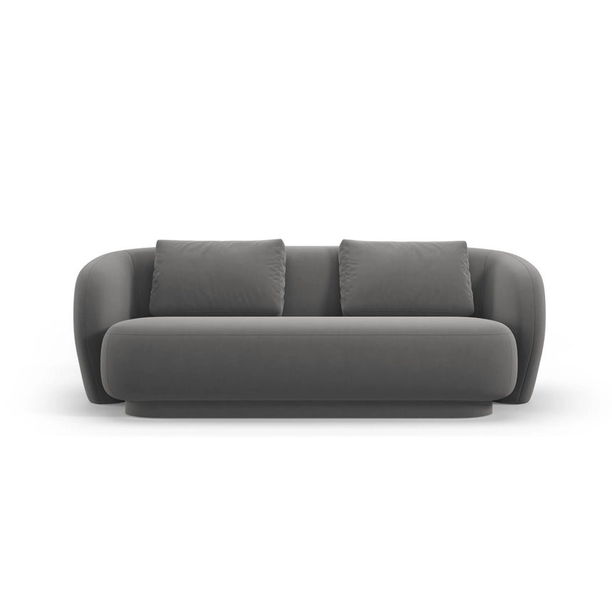 Camden 2-Sitzer Sofa aus Samt in Warmes Grau (Casino Anthracite), 169x102x72 cm von Cosmopolitan Design – Bild 3