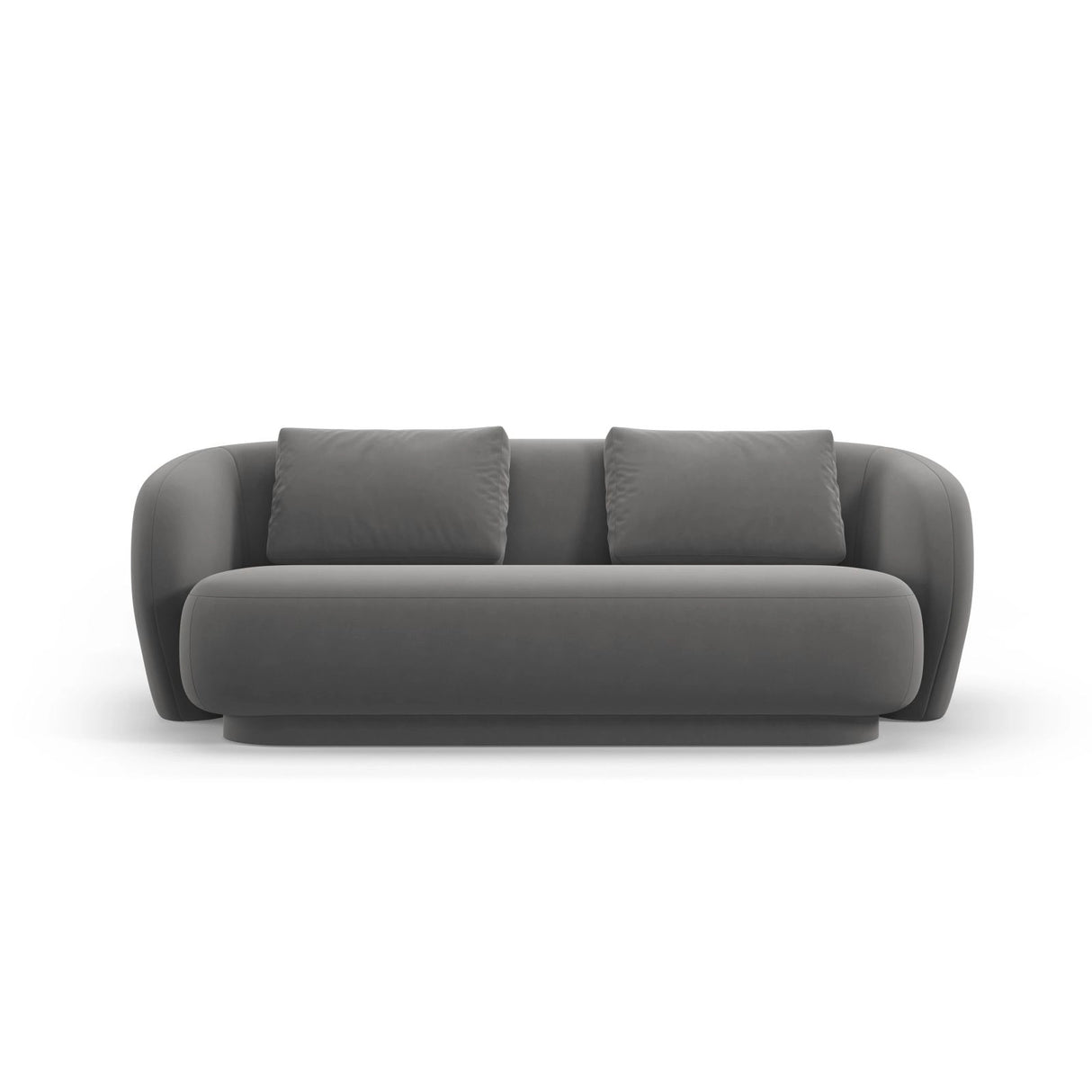Camden 2-Sitzer Sofa aus Samt in Warmes Grau (Casino Anthracite), 169x102x72 cm von Cosmopolitan Design – Bild 3