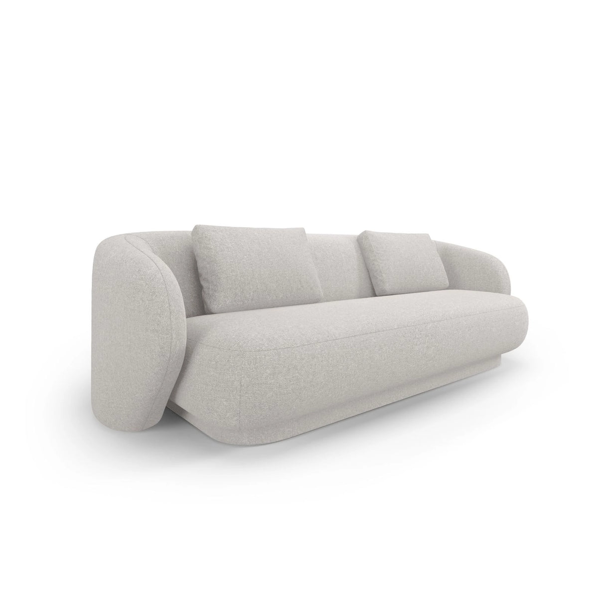 Camden 3-Sitzer Sofa aus Chenille in Silber meliert (Legacy 20 Silver), 204x102x72 cm von Cosmopolitan Design – Bild 1