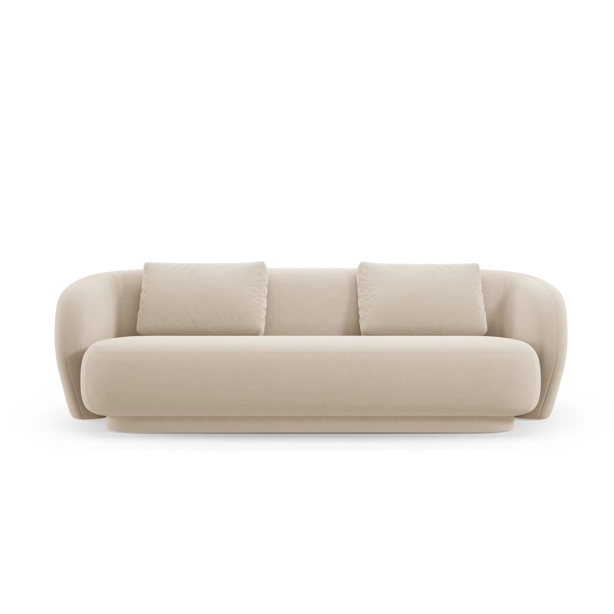 Camden 3-Sitzer Sofa aus Samt in Beige (Casino Beige), 204x102x72 cm von Cosmopolitan Design – Bild 3