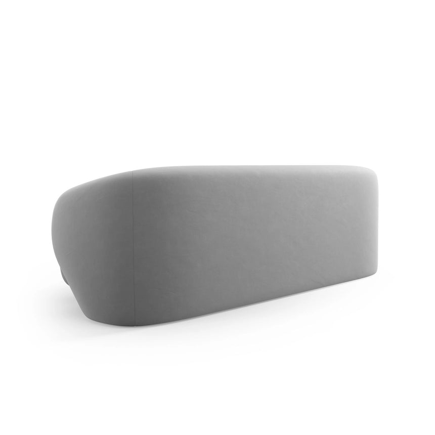 Camden 3-Sitzer Sofa aus Samt in Hellgrau (Casino Ash), 204x102x72 cm von Cosmopolitan Design – Bild 4