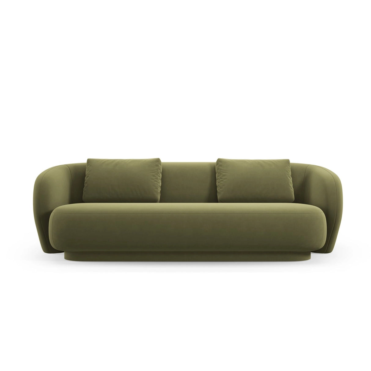 Camden 3-Sitzer Sofa aus Samt in Hellgrün (Casino Forest), 204x102x72 cm von Cosmopolitan Design – Bild 3