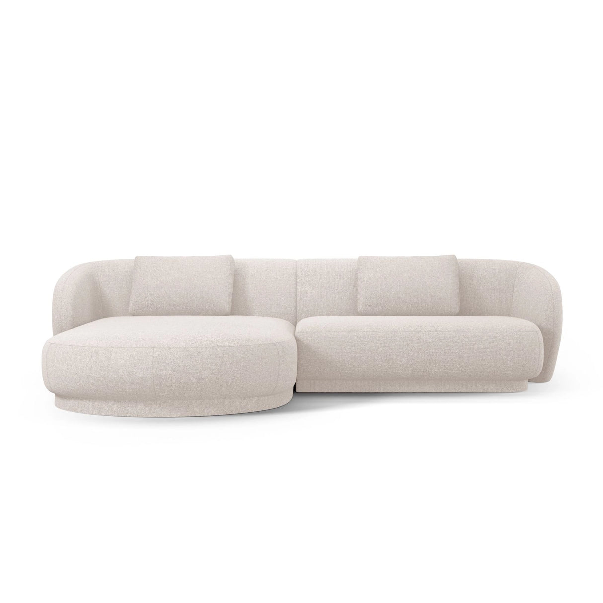 Camden 4-Sitzer Ecksofa, Linke Seite, aus Chenille in Beige meliert (Legacy 15 Dove), 289x177x72 cm von Cosmopolitan Design – Bild 3