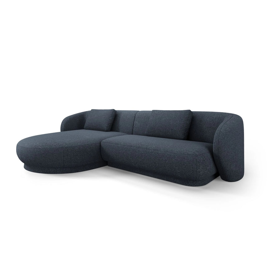 Camden 4-Sitzer Ecksofa, Linke Seite, aus Chenille in Blau meliert (Legacy 13 Deep Blue), 289x177x72 cm von Cosmopolitan Design – Bild 1