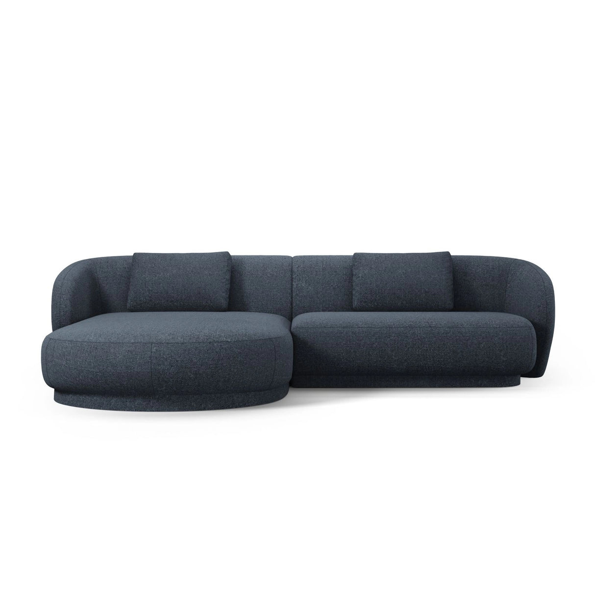 Camden 4-Sitzer Ecksofa, Linke Seite, aus Chenille in Blau meliert (Legacy 13 Deep Blue), 289x177x72 cm von Cosmopolitan Design – Bild 3