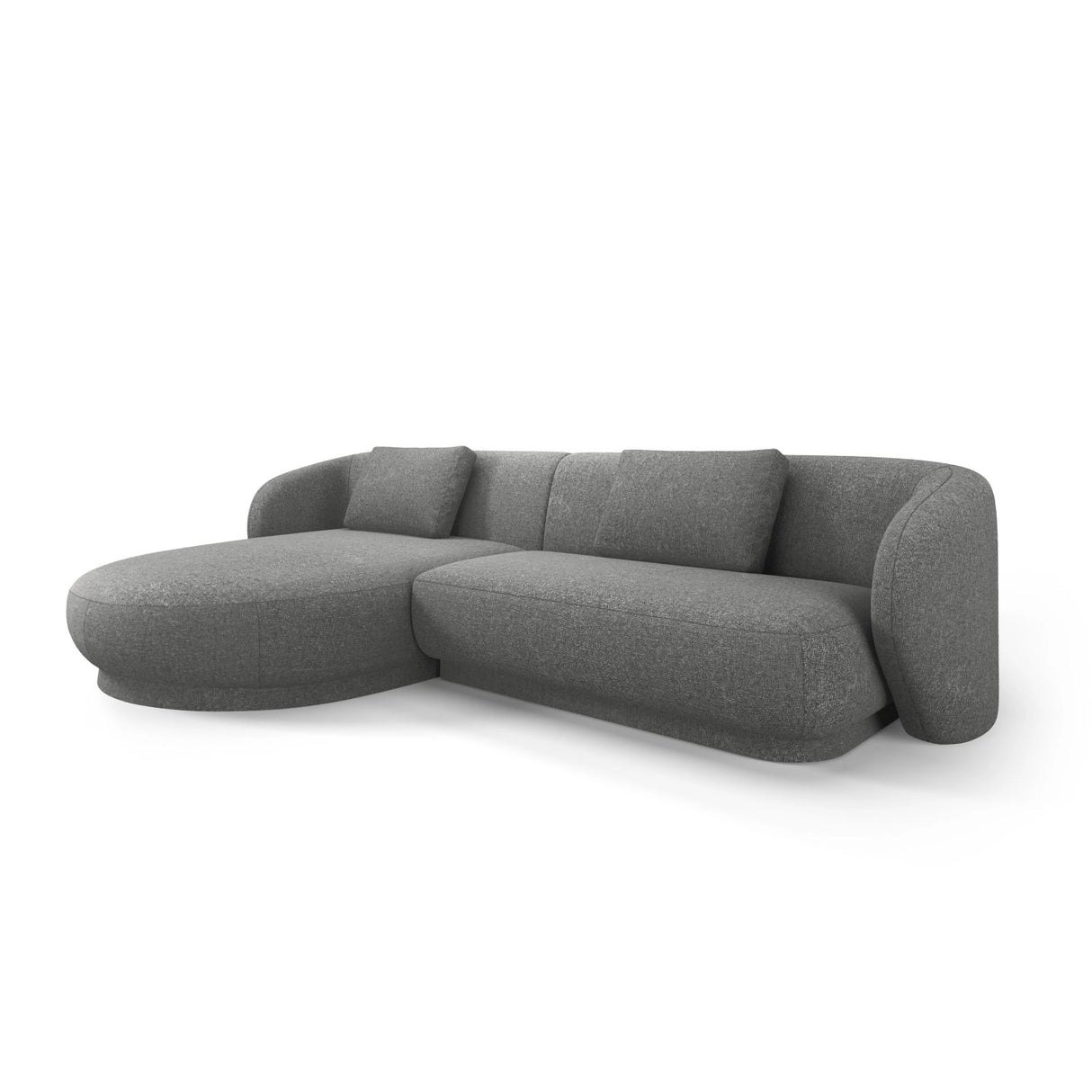 Camden 4-Sitzer Ecksofa, Linke Seite, aus Chenille in Dunkelgrau meliert (Legacy 18 Steel Grey), 289x177x72 cm von Cosmopolitan Design – Bild 1