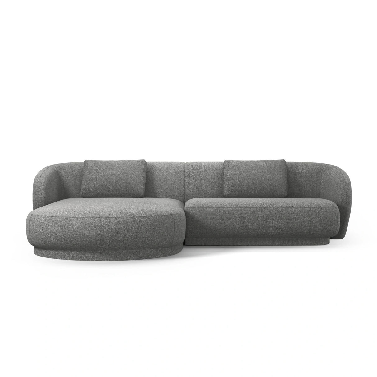 Camden 4-Sitzer Ecksofa, Linke Seite, aus Chenille in Dunkelgrau meliert (Legacy 18 Steel Grey), 289x177x72 cm von Cosmopolitan Design – Bild 3
