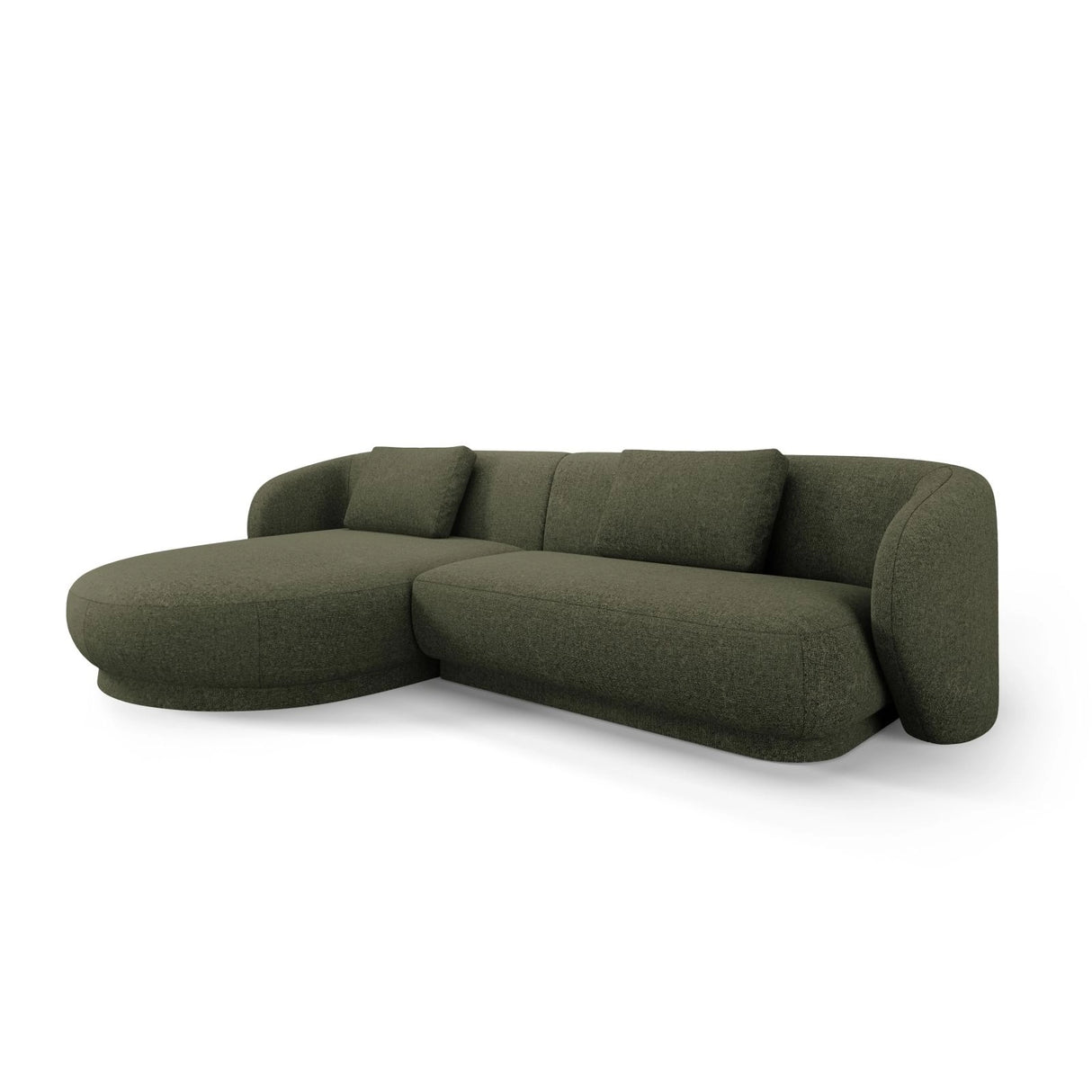Camden 4-Sitzer Ecksofa, Linke Seite, aus Chenille in Grün meliert (Legacy 10 Olive), 289x177x72 cm von Cosmopolitan Design – Bild 1