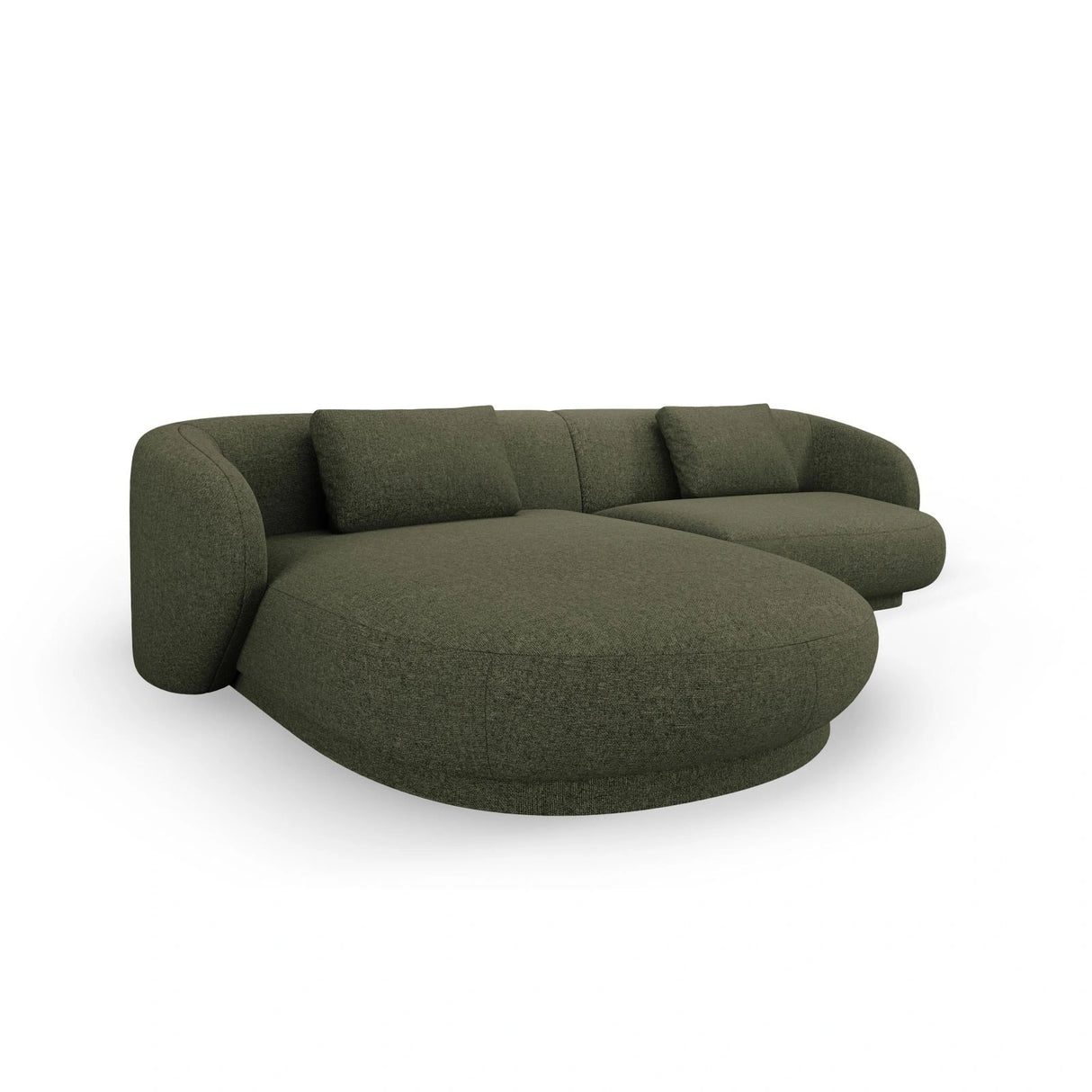 Camden 4-Sitzer Ecksofa, Linke Seite, aus Chenille in Grün meliert (Legacy 10 Olive), 289x177x72 cm von Cosmopolitan Design – Bild 4
