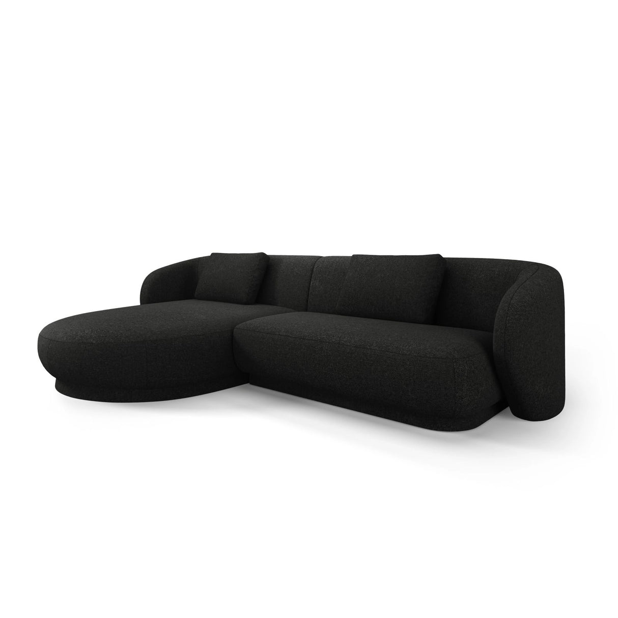 Camden 4-Sitzer Ecksofa, Linke Seite, aus Chenille in Schwarz meliert (Legacy 19 Black), 289x177x72 cm von Cosmopolitan Design – Bild 1