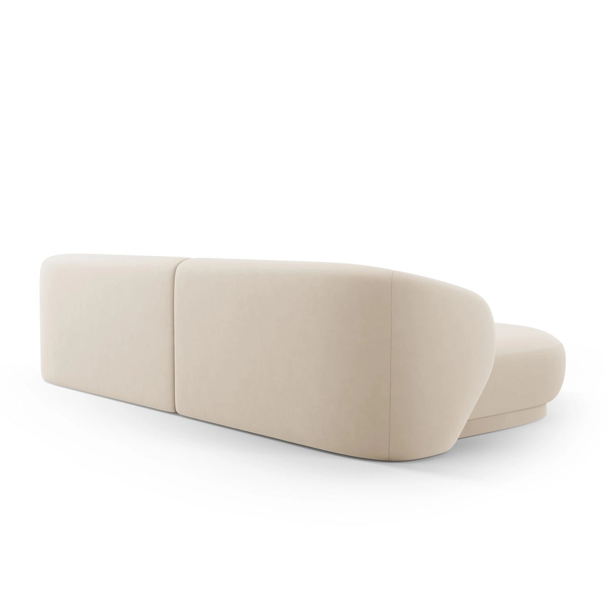 Camden 4-Sitzer Ecksofa, Linke Seite, aus Samt in Beige (Casino Beige), 289x177x72 cm von Cosmopolitan Design – Bild 5