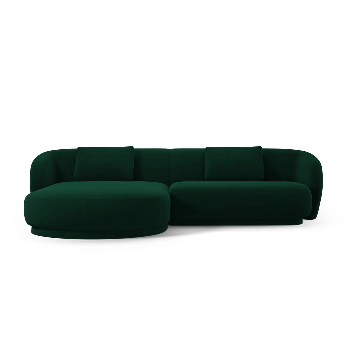 Camden 4-Sitzer Ecksofa, Linke Seite, aus Samt in Flaschengrün (Casino Deep Green), 289x177x72 cm von Cosmopolitan Design – Bild 3