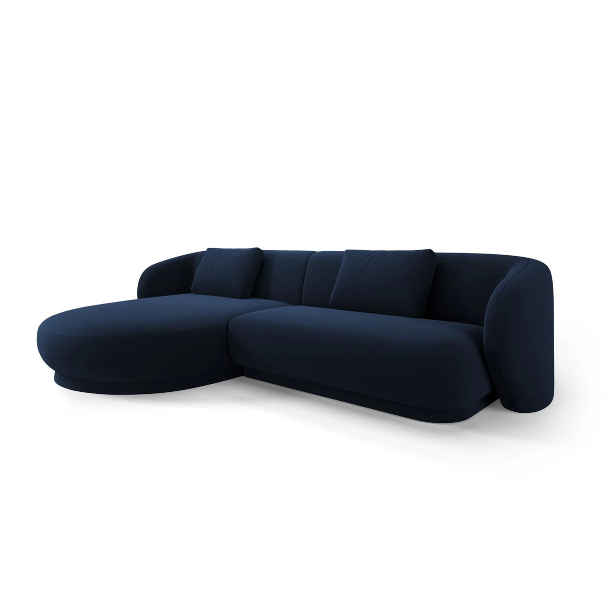 Camden 4-Sitzer Ecksofa, Linke Seite, aus Samt in Königsblau (Casino Deep Blue), 289x177x72 cm von Cosmopolitan Design – Bild 1