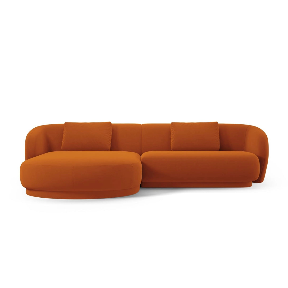 Camden 4-Sitzer Ecksofa, Linke Seite, aus Samt in Terrakotta (Casino Terracota), 289x177x72 cm von Cosmopolitan Design – Bild 3