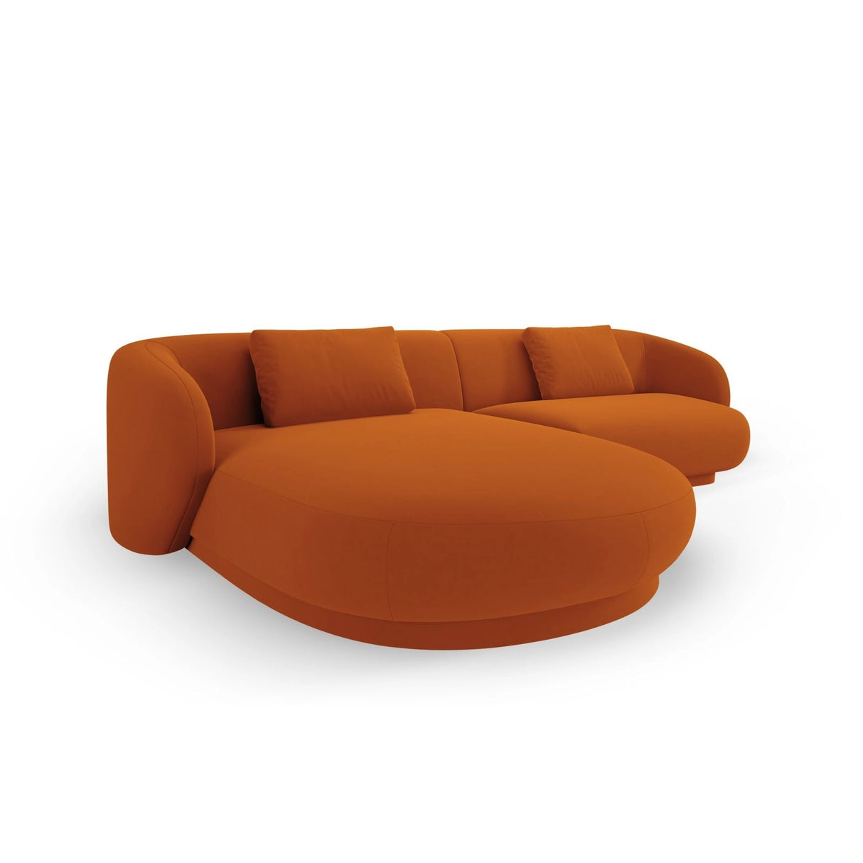 Camden 4-Sitzer Ecksofa, Linke Seite, aus Samt in Terrakotta (Casino Terracota), 289x177x72 cm von Cosmopolitan Design – Bild 4