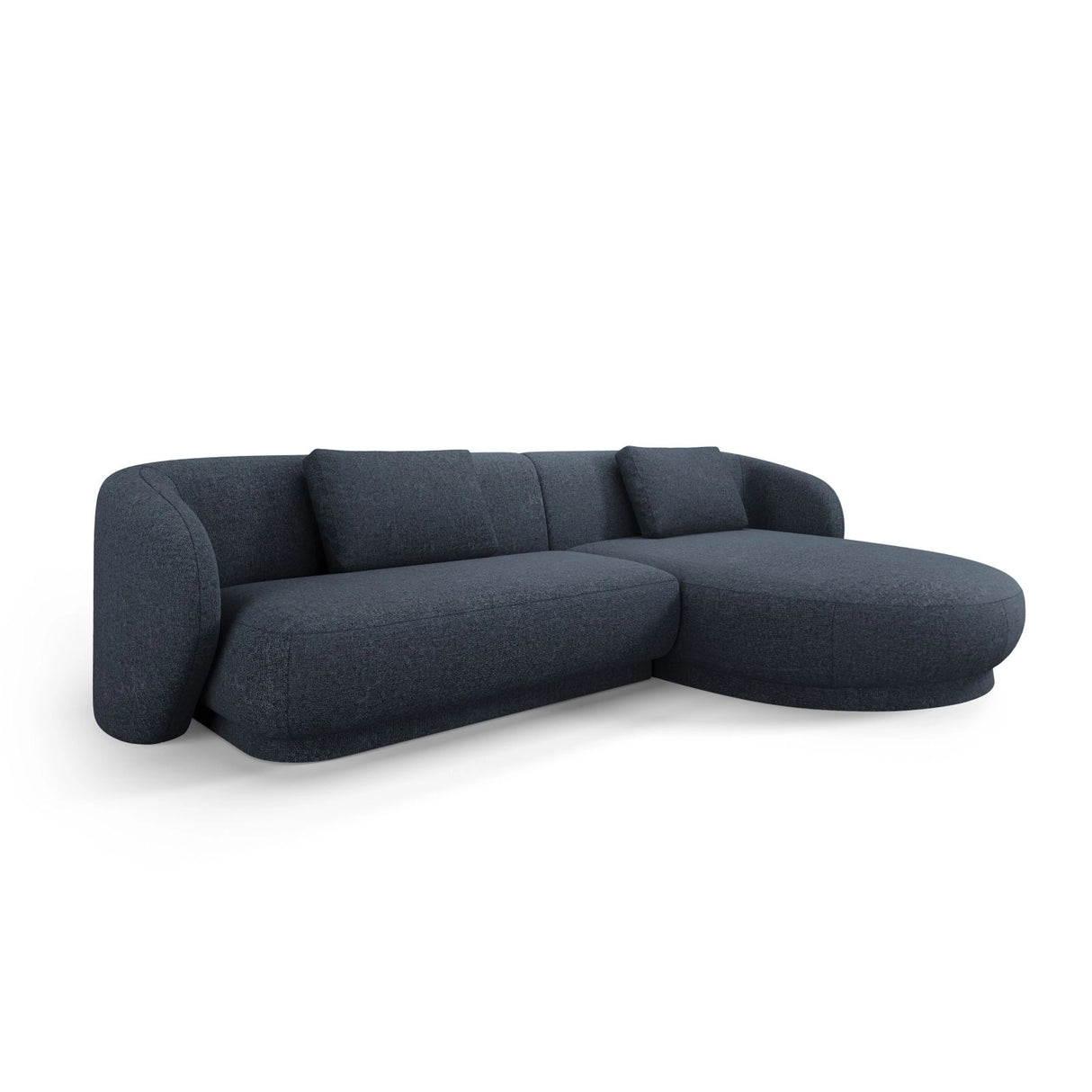 Camden 4-Sitzer Ecksofa, Rechte Seite, aus Chenille in Blau meliert (Legacy 13 Deep Blue), 289x177x72 cm von Cosmopolitan Design – Bild 1