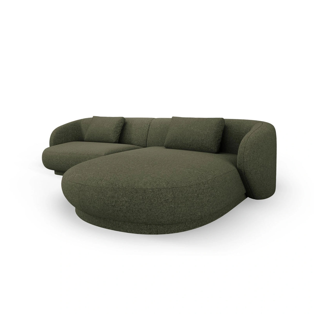 Camden 4-Sitzer Ecksofa, Rechte Seite, aus Chenille in Grün meliert (Legacy 10 Olive), 289x177x72 cm von Cosmopolitan Design – Bild 4