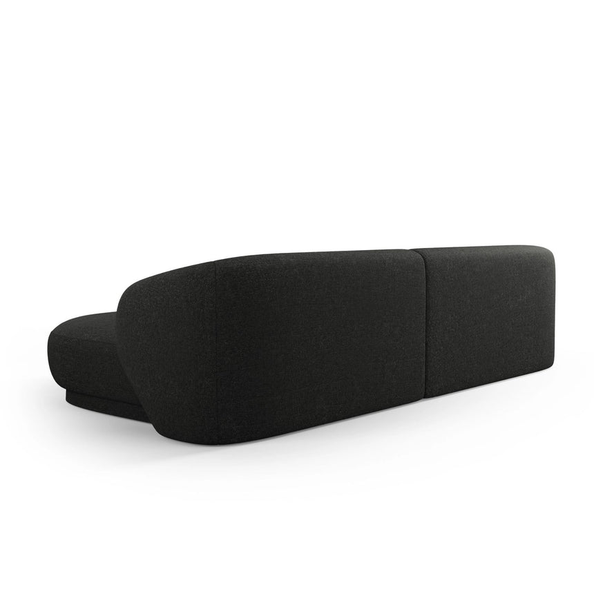 Camden 4-Sitzer Ecksofa, Rechte Seite, aus Chenille in Schwarz meliert (Legacy 19 Black), 289x177x72 cm von Cosmopolitan Design – Bild 5