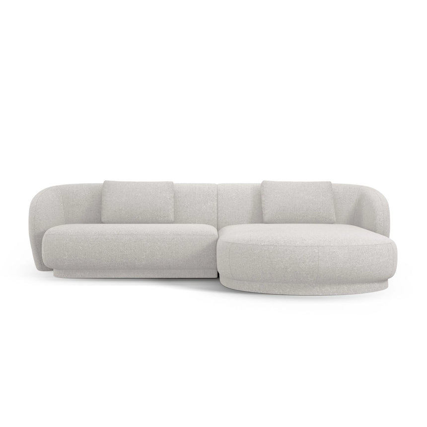 Camden 4-Sitzer Ecksofa, Rechte Seite, aus Chenille in Silber meliert (Legacy 20 Silver), 289x177x72 cm von Cosmopolitan Design – Bild 3