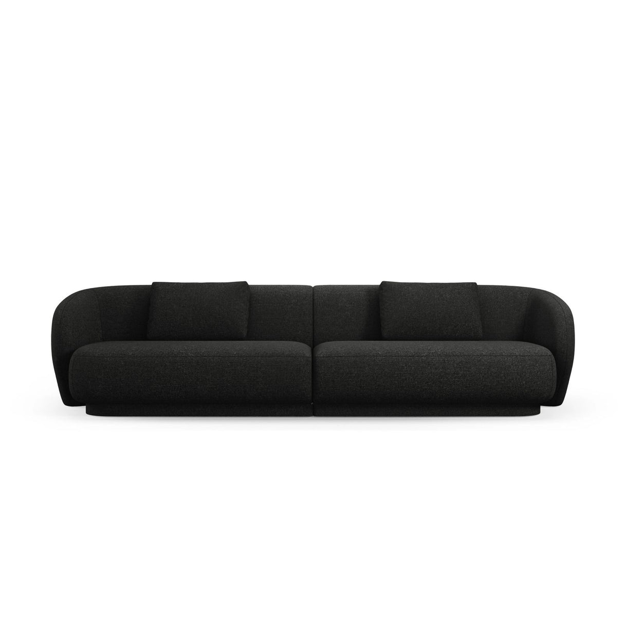 Camden 4-Sitzer Sofa aus Chenille in Schwarz meliert (Legacy 19 Black), 304x102x72 cm von Cosmopolitan Design – Bild 3