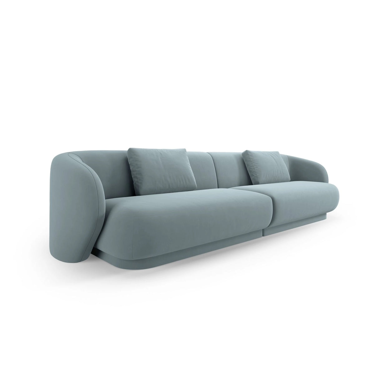 Camden 4-Sitzer Sofa aus Samt in Hellblau (Casino Safira), 304x102x72 cm von Cosmopolitan Design – Bild 1