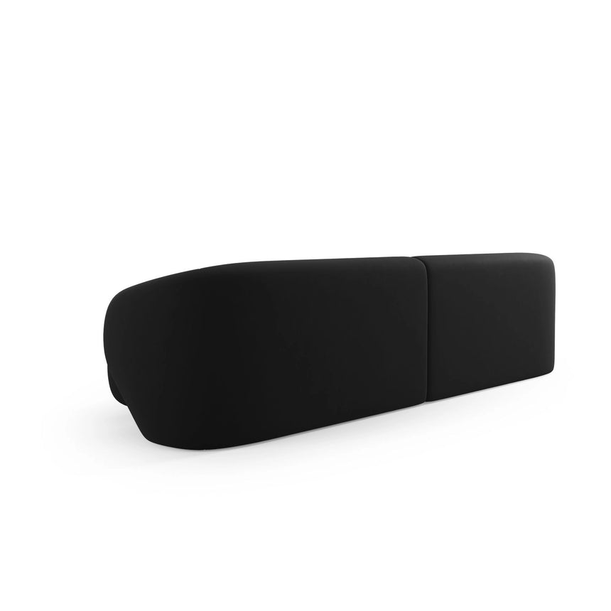 Camden 4-Sitzer Sofa aus Samt in Schwarz (Casino Black), 304x102x72 cm von Cosmopolitan Design – Bild 4