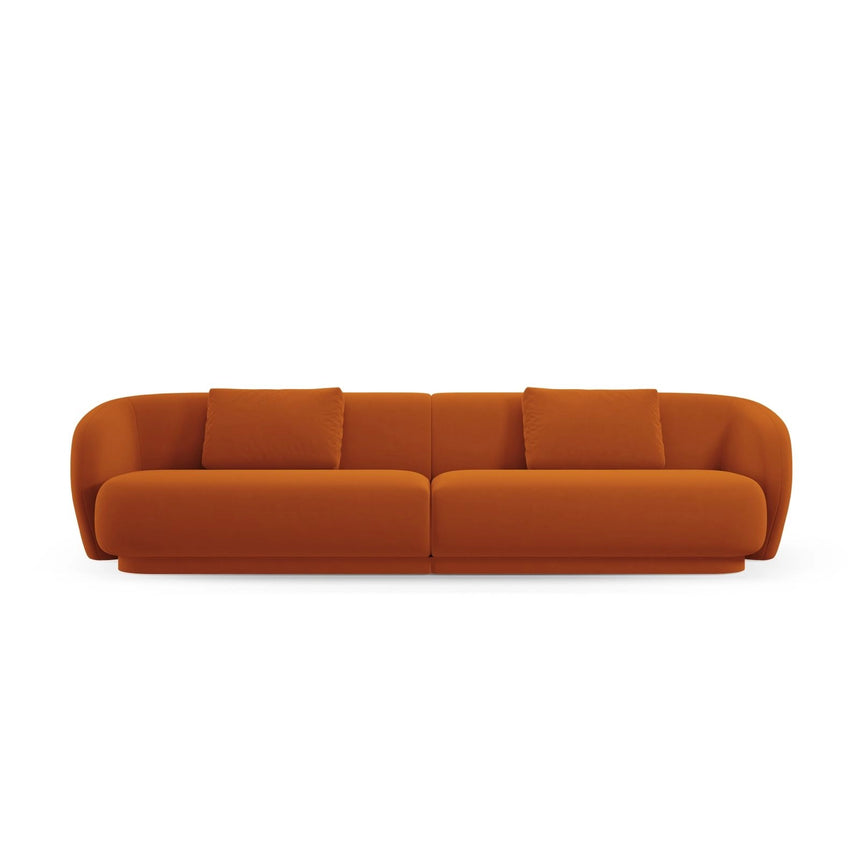 Camden 4-Sitzer Sofa aus Samt in Terrakotta (Casino Terracota), 304x102x72 cm von Cosmopolitan Design – Bild 3