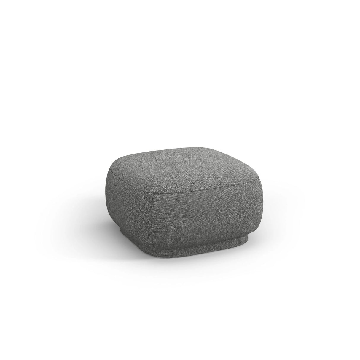 Camden Pouf aus Chenille in Dunkelgrau meliert (Legacy 18 Steel Grey), 65x65x39 cm von Cosmopolitan Design – Bild 1